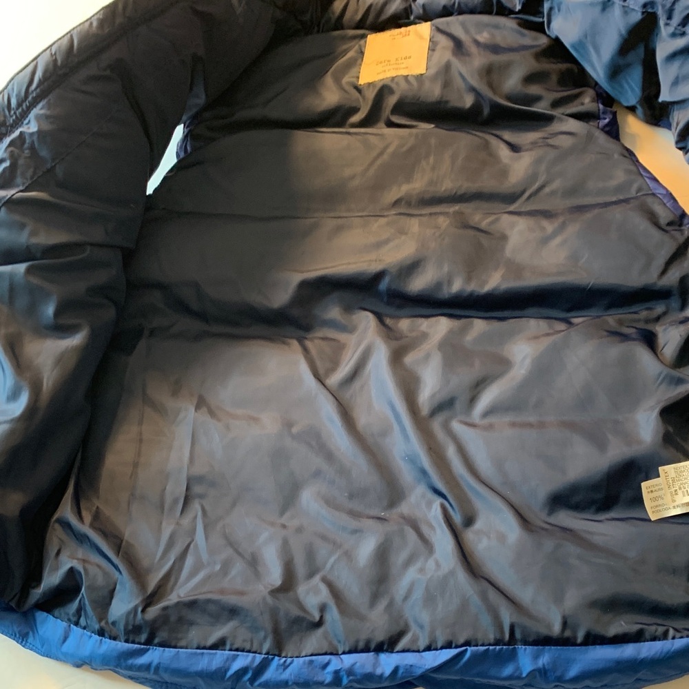 Zara Kids 13/14 blue gradient, Puffer Vest with hood - Picture 5 of 7